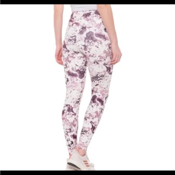 Balance athletics pink floral white high rise exercise leggings - Picture 2 of 6